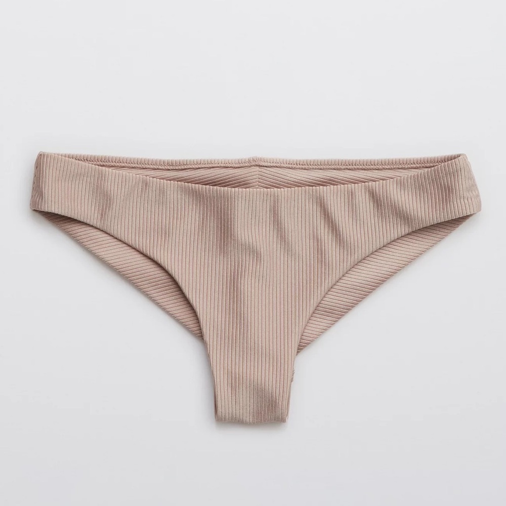 Aerie | Ribbed Shine Cheeky Bikini Bottom